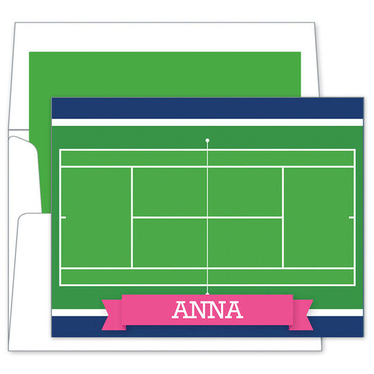 Tennis Court Folded Note Cards